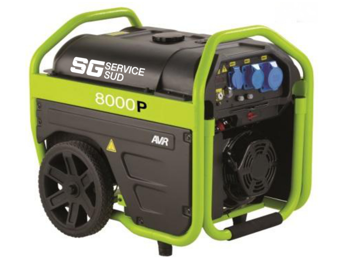 GRUPPO ELETT. 6KVA MONOFASE 3000RPM BENZINA CARRELLATO CON AVR E AVVIAMENTO ELETTRICO