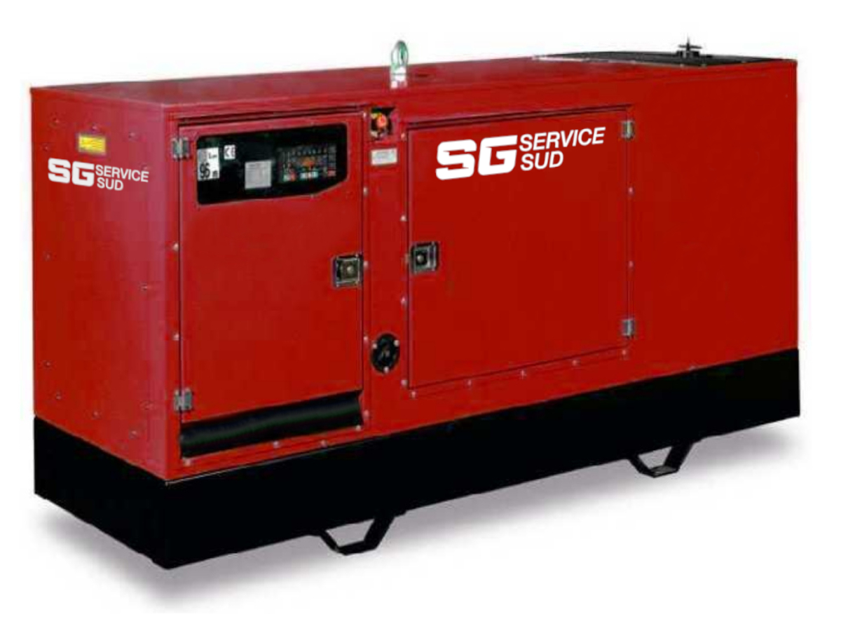 GRUPPO EL. SGE145VSX/EAS, SUPER SILENZIATO SU BASE 132KVA PREDISP. QUADRO INT. AUT.