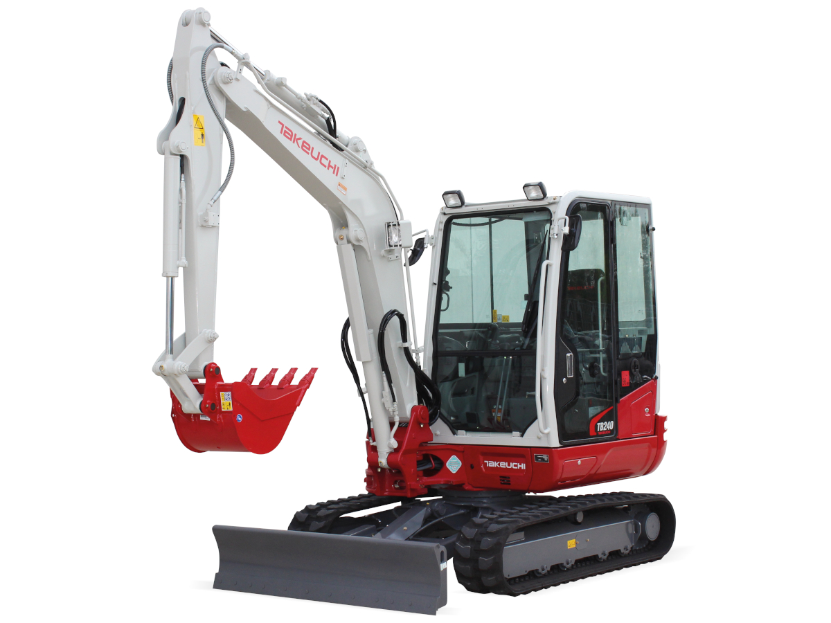 ESCAVATORE COMPATTO TAKEUCHI TB240 CABINATO A/C, TFM